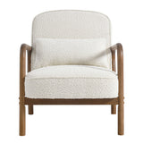 Rhiannon Boucle Upholstered Armchair in Ivory