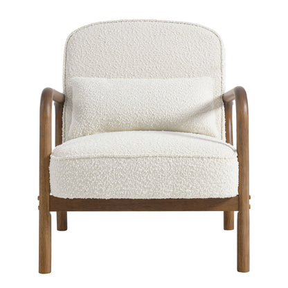 Charlie Boucle Upholstered Armchair by Furniture For America