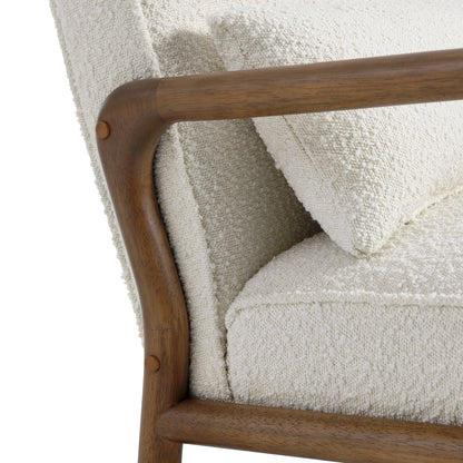 Charlie Boucle Upholstered Armchair by Furniture For America