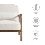 Rhiannon Boucle Upholstered Armchair in Ivory