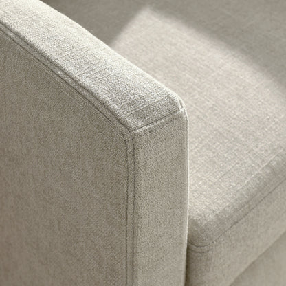Serene Fabric Slipcovered Swivel Armchair by Furniture For America