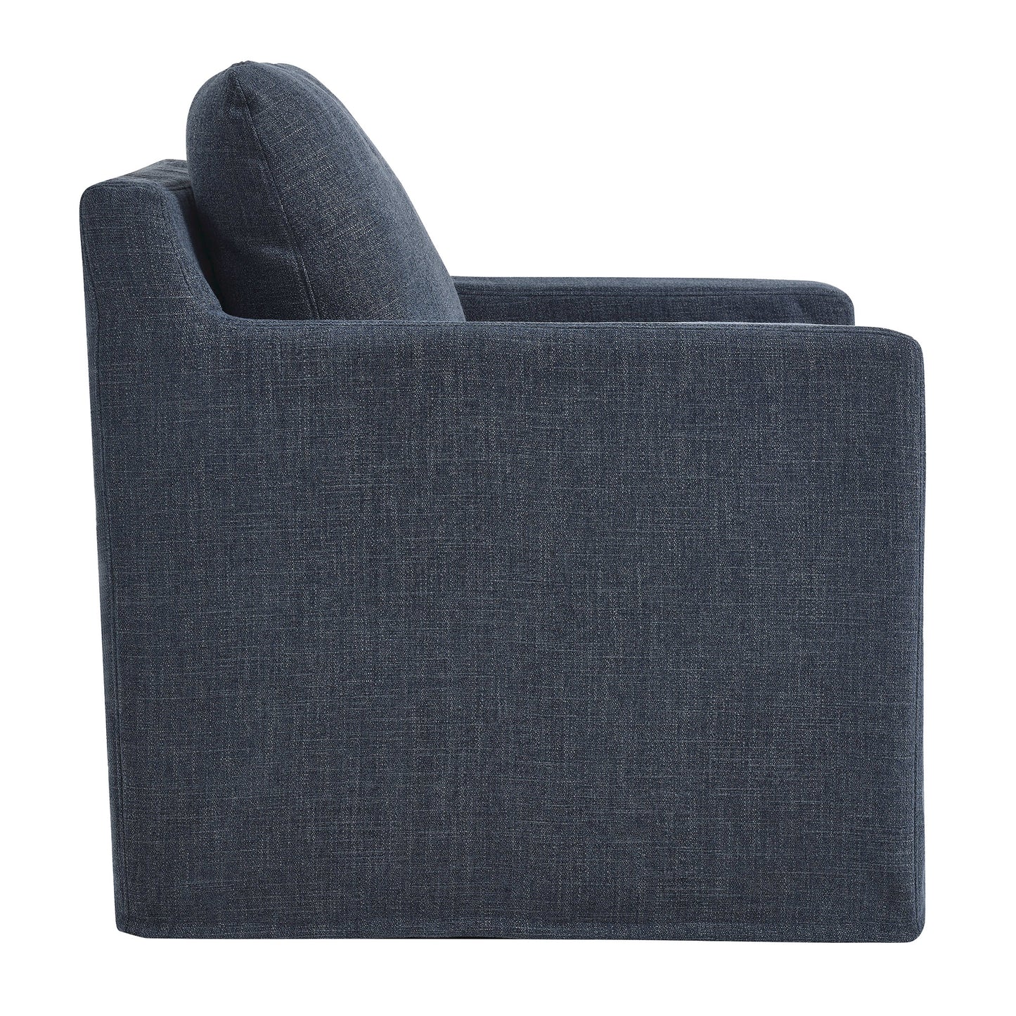Serene Fabric Slipcovered Swivel Armchair by Furniture For America