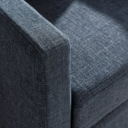 Serene Fabric Slipcovered Swivel Armchair by Furniture For America