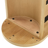 Alcove Oval Wood Entryway Console Table in Oak