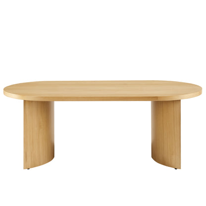 Aspect Oval Wood Coffee Table by Furniture For America