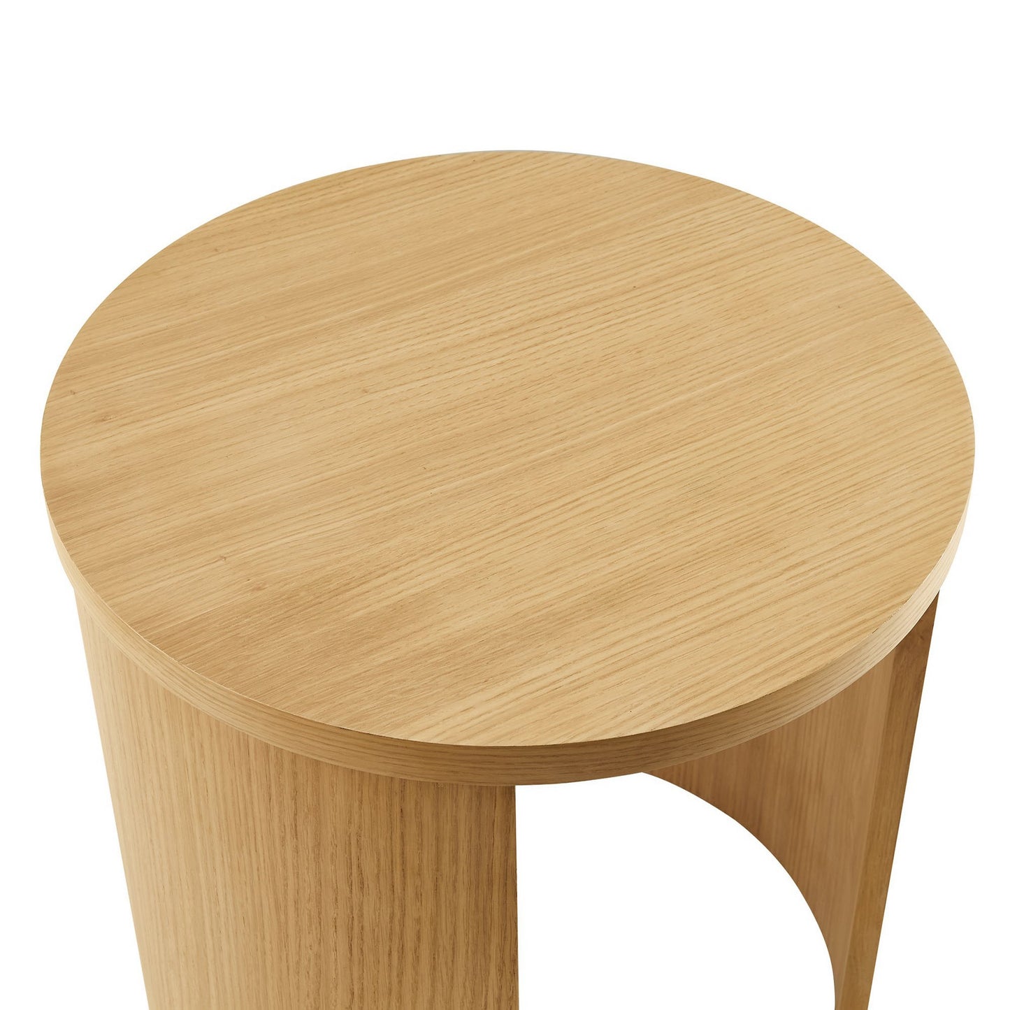 Aspect Round Wood End Table by Furniture For America