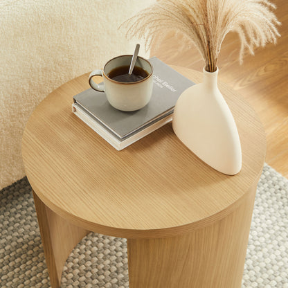 Aspect Round Wood End Table by Furniture For America
