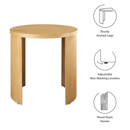 Aspect Round Wood End Table by Furniture For America