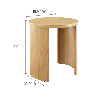 Aspect Round Wood End Table by Furniture For America