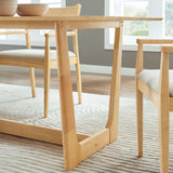Marble 71" Rectangle Wood Dining Table in Natural