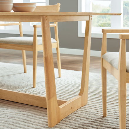 Solara 71" Rectangle Wood Dining Table in Natural