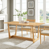 Marble 71" Rectangle Wood Dining Table in Natural