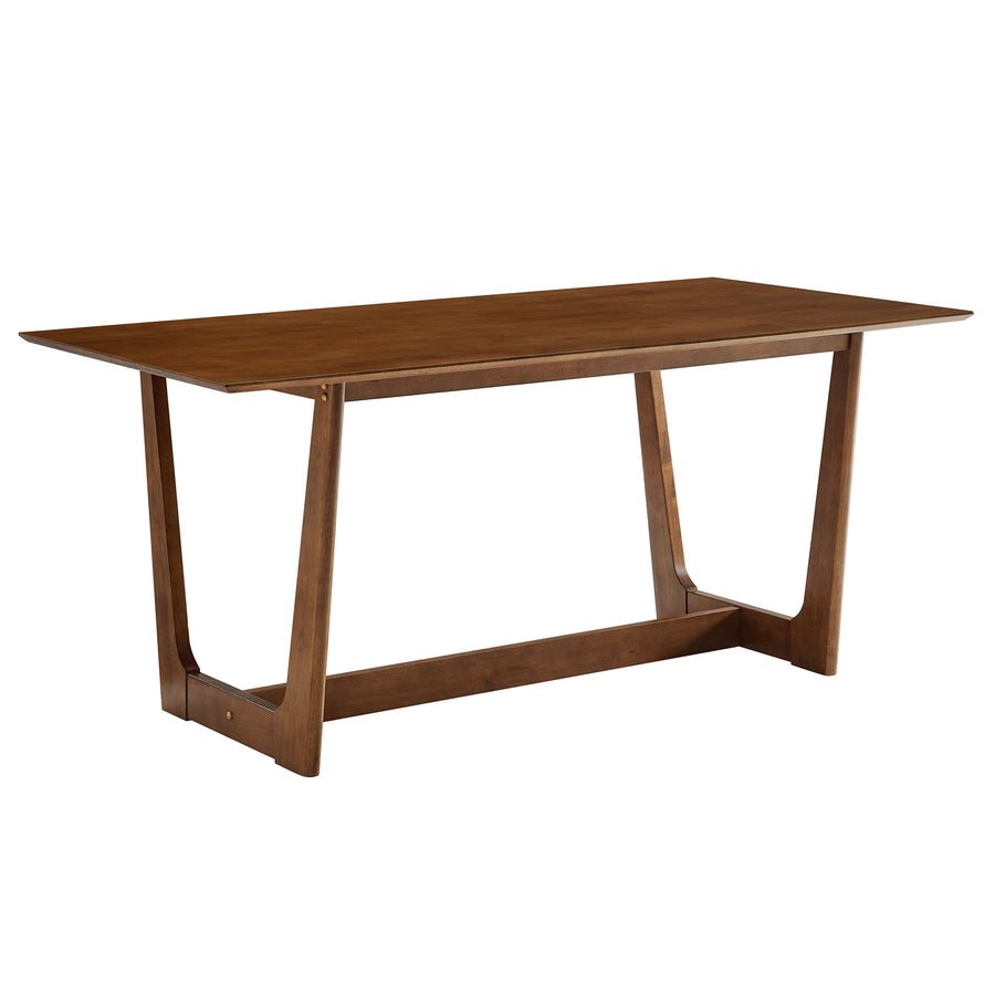 Marble 71" Rectangle Wood Dining Table in Walnut