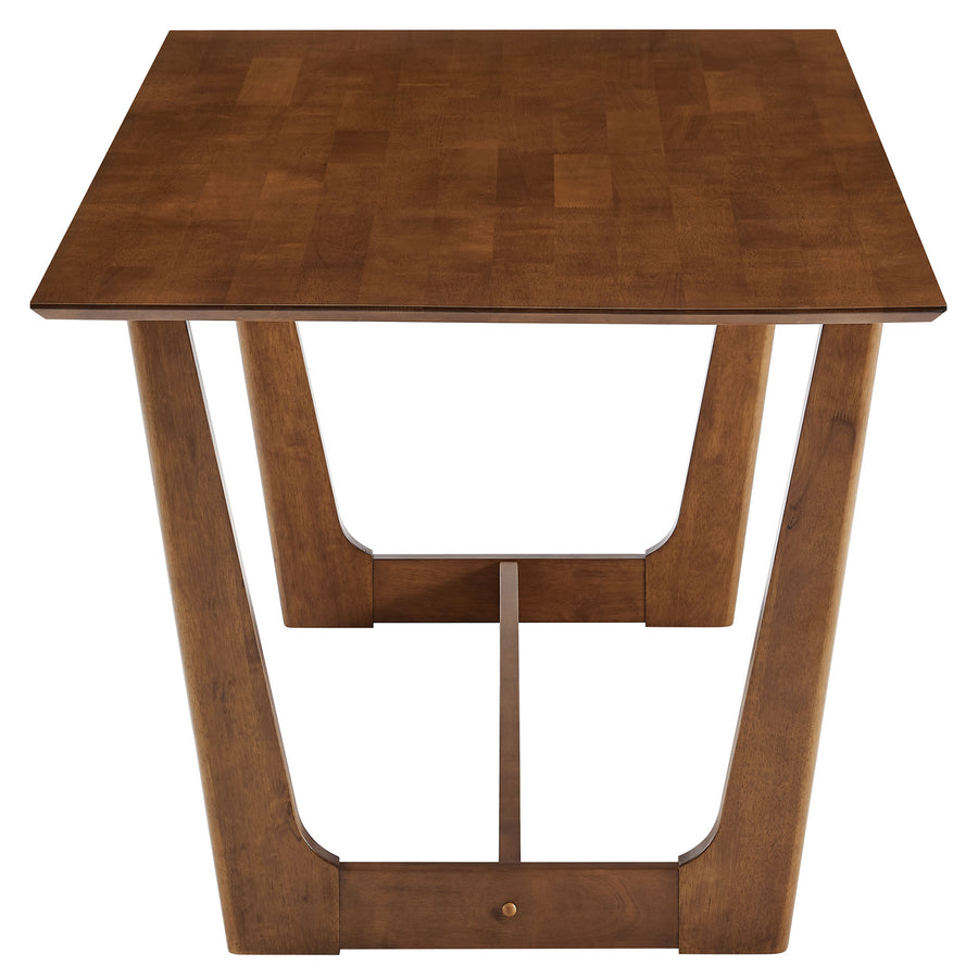 Marble 71" Rectangle Wood Dining Table in Walnut