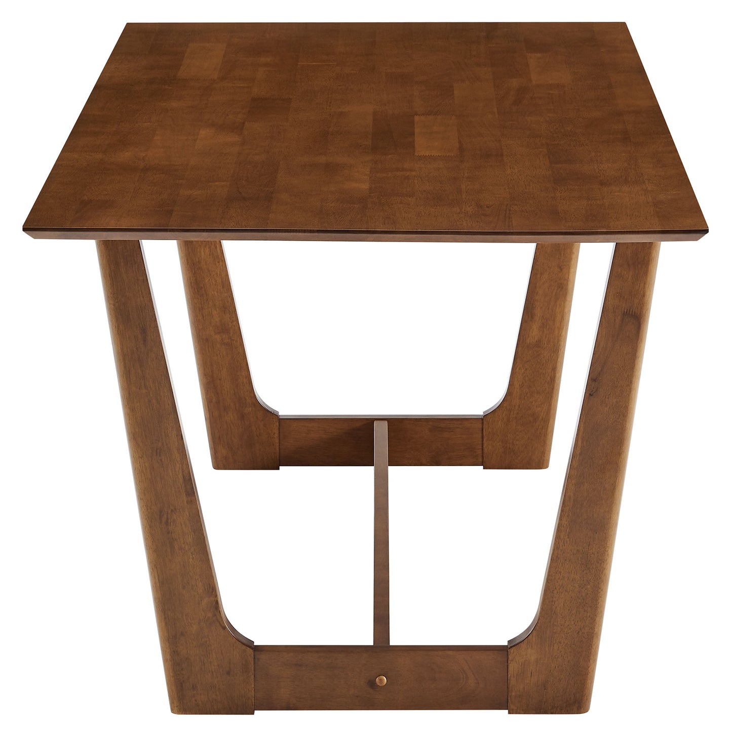 Marble 7-Piece Wood Dining Set with Vegan Leather Side Chairs in Walnut Black