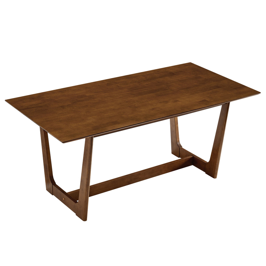 Marble 71" Rectangle Wood Dining Table in Walnut