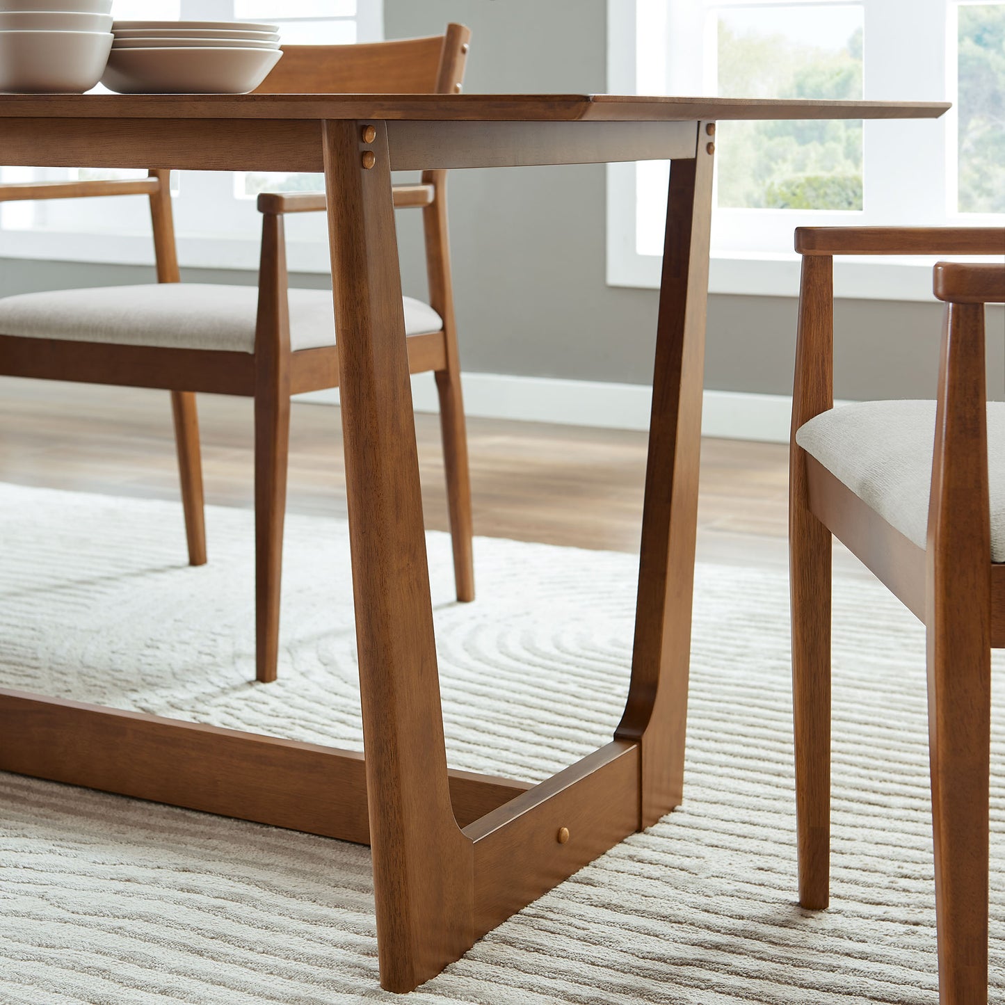 Solara 71" Rectangle Wood Dining Table by Furniture For America