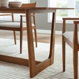 Marble 71" Rectangle Wood Dining Table in Walnut