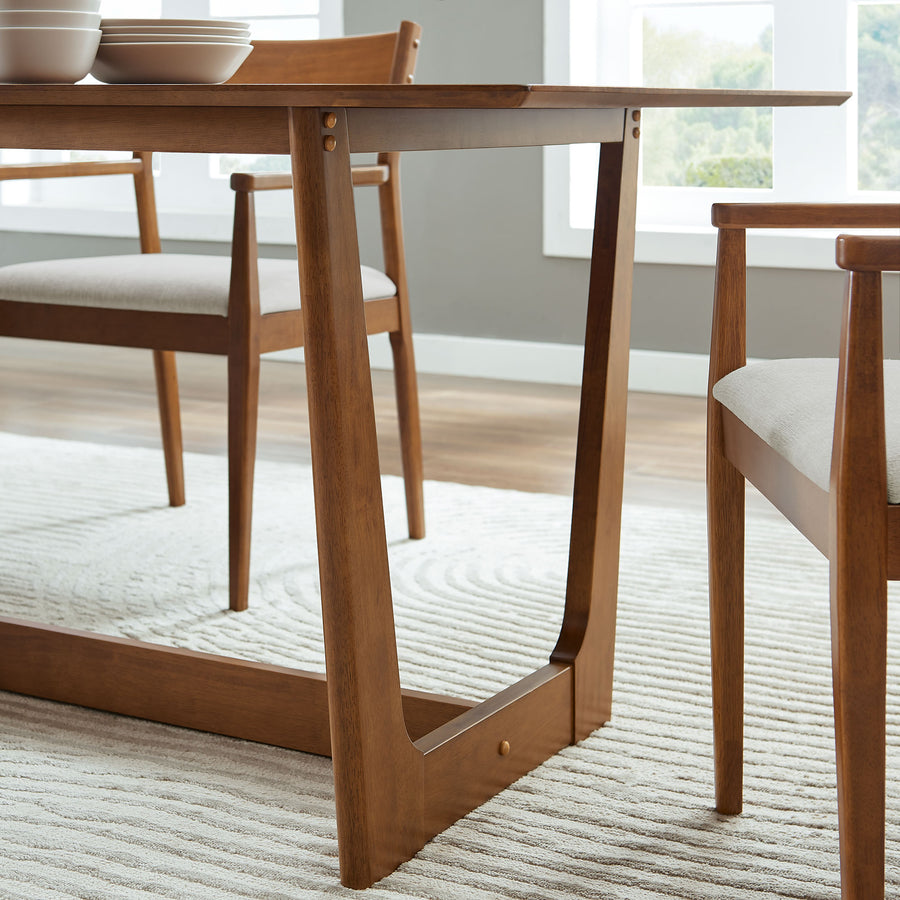 Marble 71" Rectangle Wood Dining Table in Walnut