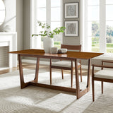 Marble 71" Rectangle Wood Dining Table in Walnut