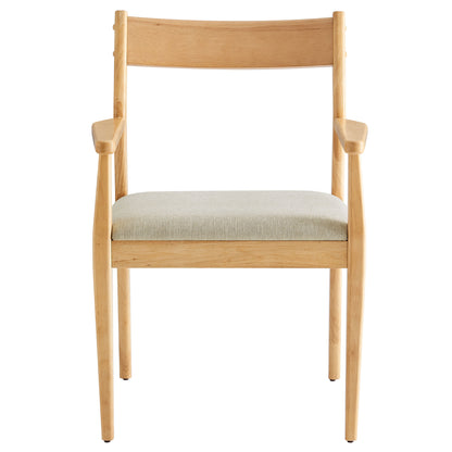 Solara Fabric Wood Dining Armchairs Set of 2 by Furniture for America