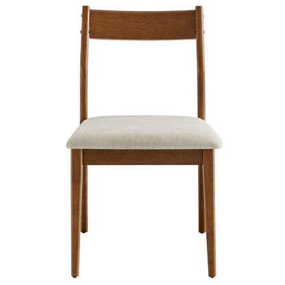 Solara Fabric Wood Dining Side Chairs Set of 2 by Furniture for America