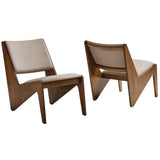 Ardmore Vegan Leather Accent Chairs Set of 2 in Walnut Brown
