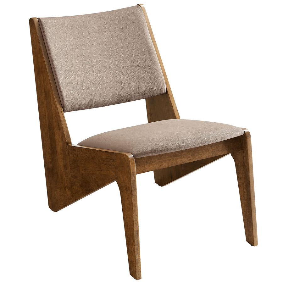 Ardmore Vegan Leather Accent Chairs Set of 2 in Walnut Brown