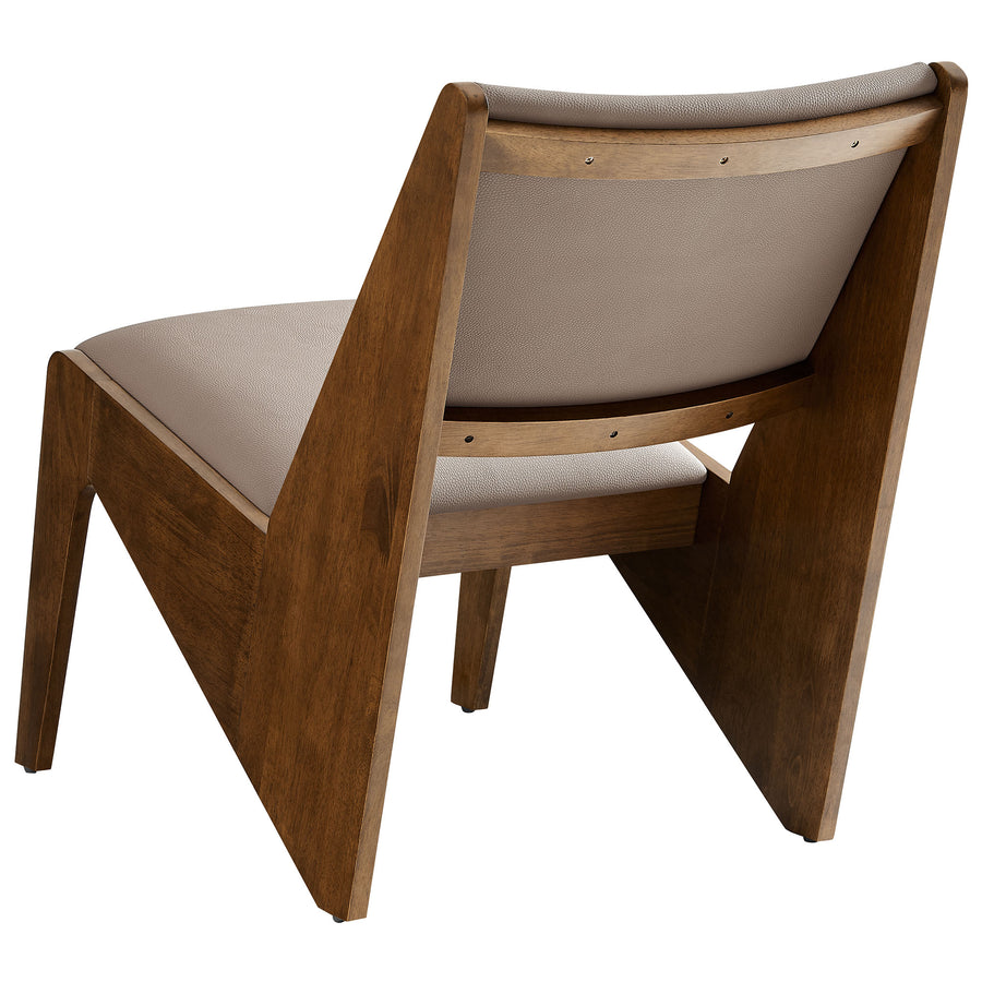 Ardmore Vegan Leather Accent Chairs Set of 2 in Walnut Brown