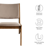 Ardmore Vegan Leather Accent Chairs Set of 2 in Walnut Brown