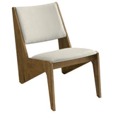 Ardmore Vegan Leather Accent Chairs Set of 2 in Weathered Oak Stone