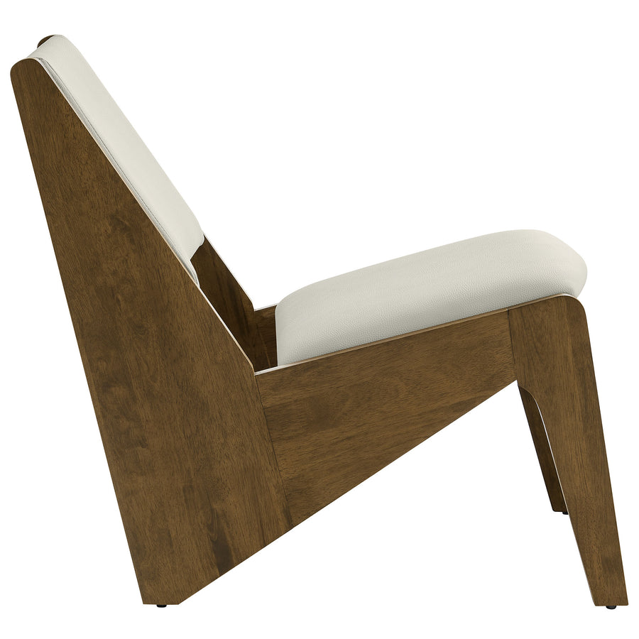 Ardmore Vegan Leather Accent Chairs Set of 2 in Weathered Oak Stone