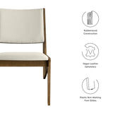 Ardmore Vegan Leather Accent Chairs Set of 2 in Weathered Oak Stone