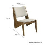Ardmore Vegan Leather Accent Chairs Set of 2 in Weathered Oak Stone