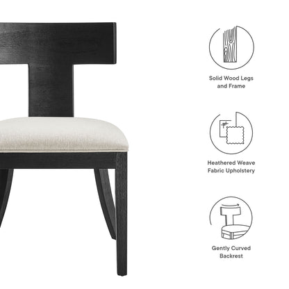 Peregrine Wood and Fabric Upholstered Dining Chairs Set of 2 by Furniture for America
