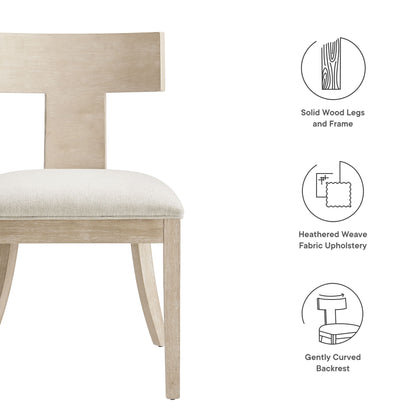 Peregrine Wood and Fabric Upholstered Dining Chairs Set of 2 by Furniture for America