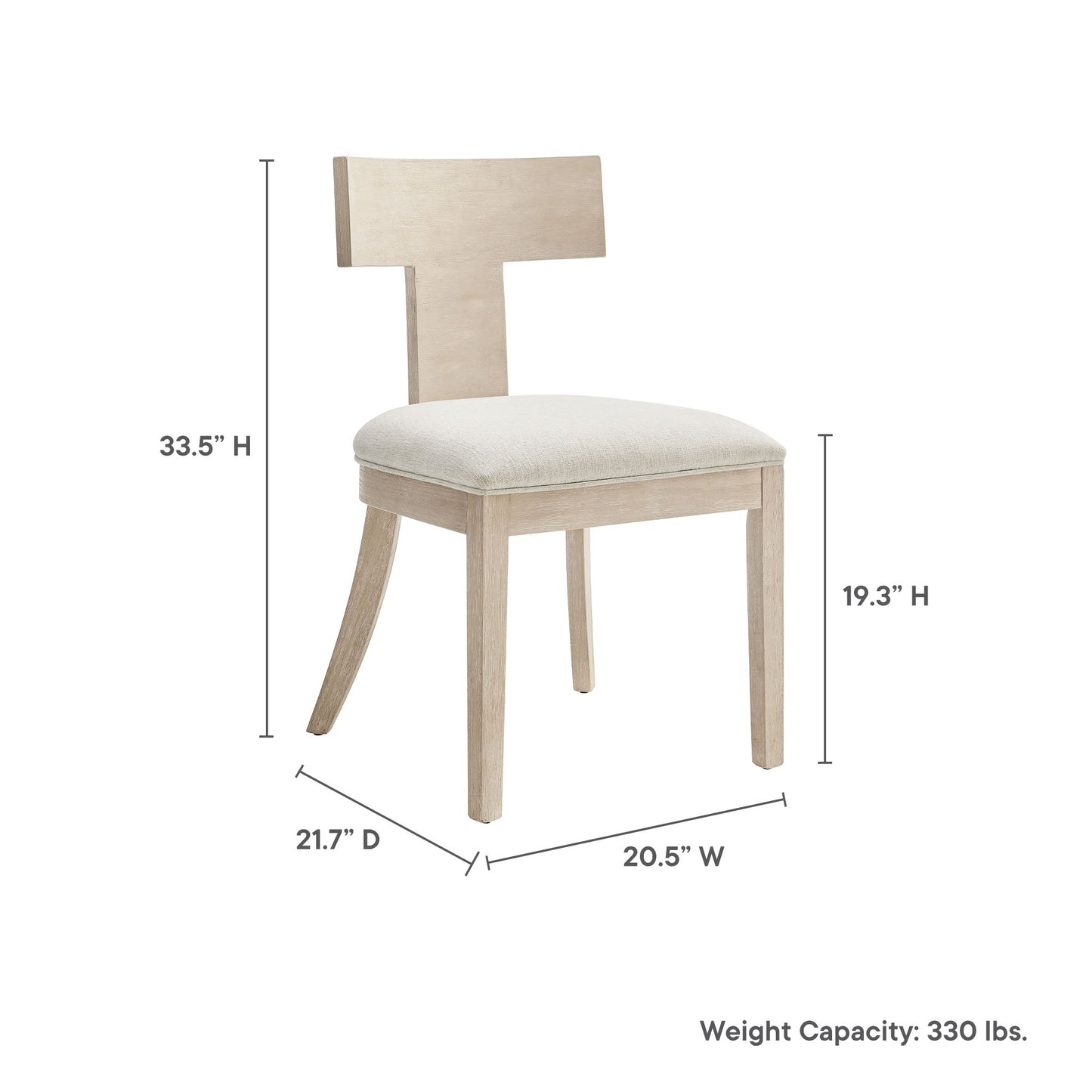 Peregrine Wood and Fabric Upholstered Dining Chairs Set of 2 by Furniture for America