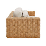 Terra Outdoor Patio Wicker Outdoor Patio Rattan Loveseat in Natural Light Gray