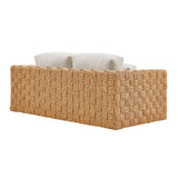 Terra Outdoor Patio Wicker Outdoor Patio Rattan Loveseat in Natural Light Gray