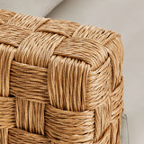 Terra Outdoor Patio Wicker Outdoor Patio Rattan Loveseat in Natural Light Gray