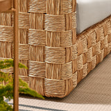 Terra Outdoor Patio Wicker Outdoor Patio Rattan Loveseat in Natural Light Gray