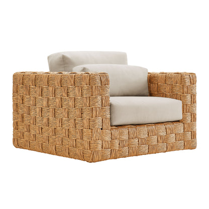 Thames Outdoor Patio Wicker Outdoor Patio Rattan Armchair by Furniture For America