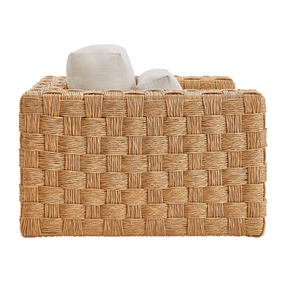 Thames Outdoor Patio Wicker Outdoor Patio Rattan Armchair by Furniture For America