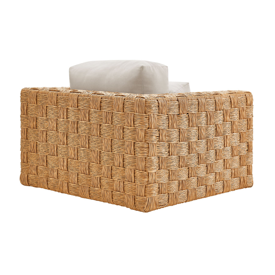 Terra Outdoor Patio Wicker Outdoor Patio Rattan Armchair in Natural Light Gray