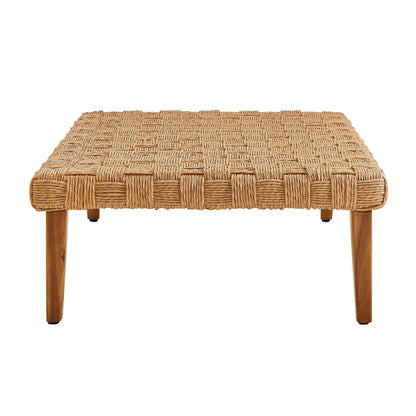 Thames Outdoor Patio Wicker Outdoor Patio Rattan Coffee Table by Furniture For America
