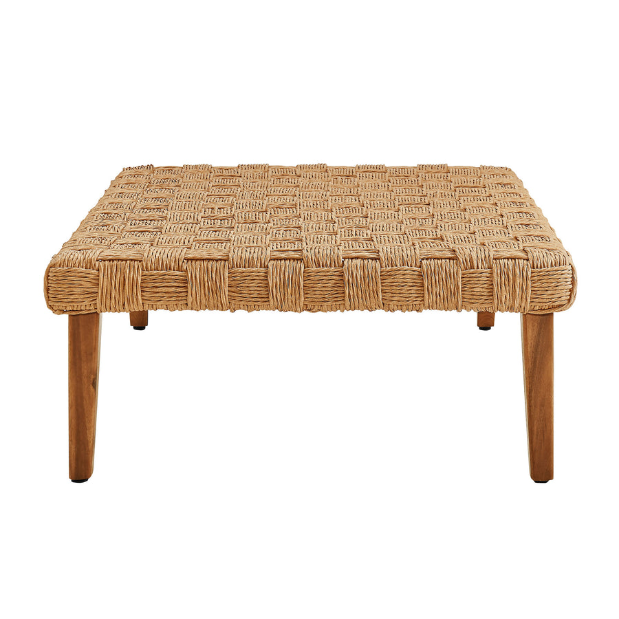 Terra Outdoor Patio Wicker Outdoor Patio Rattan Coffee Table in Natural