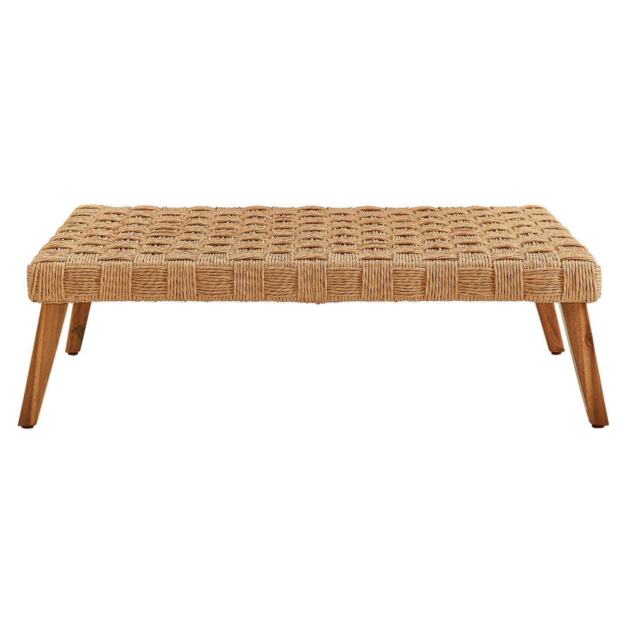 Terra Outdoor Patio Wicker Outdoor Patio Rattan Coffee Table in Natural
