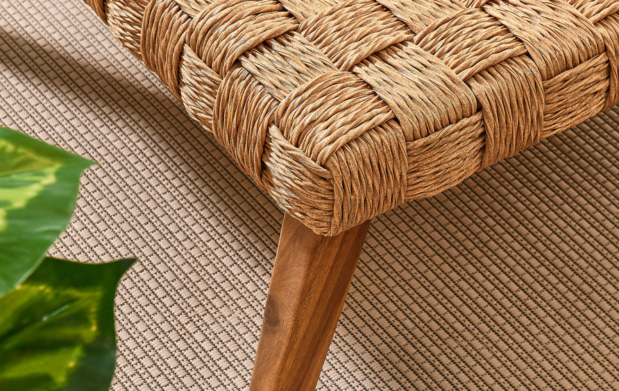 Terra Outdoor Patio Wicker Outdoor Patio Rattan Coffee Table in Natural
