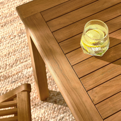 Vienna 34" Square Outdoor Patio Teak Wood Dining Table by Furniture For America