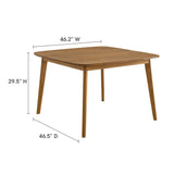 Nova 5-Piece Outdoor Patio Teak and Rope Dining Set with Curved-Back Armchairs in Natural Natural